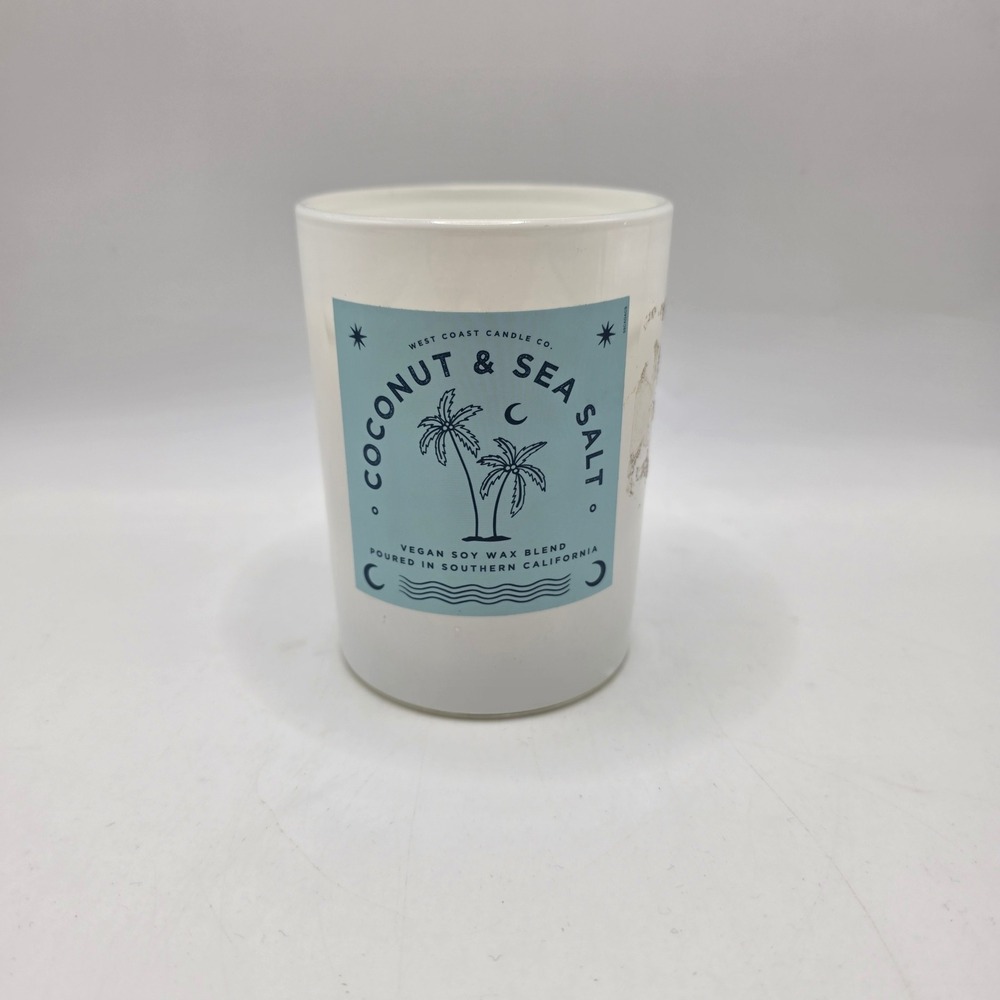 West Coast Candle Co Coconut & Sea Salt Vegan Soy Wax Candle 9oz Coastal Beachy